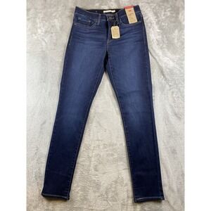 NWT LEVI's Women's Jeans 311 27x30 Shaping Skinny Stretch Mid Rise Dark Blue